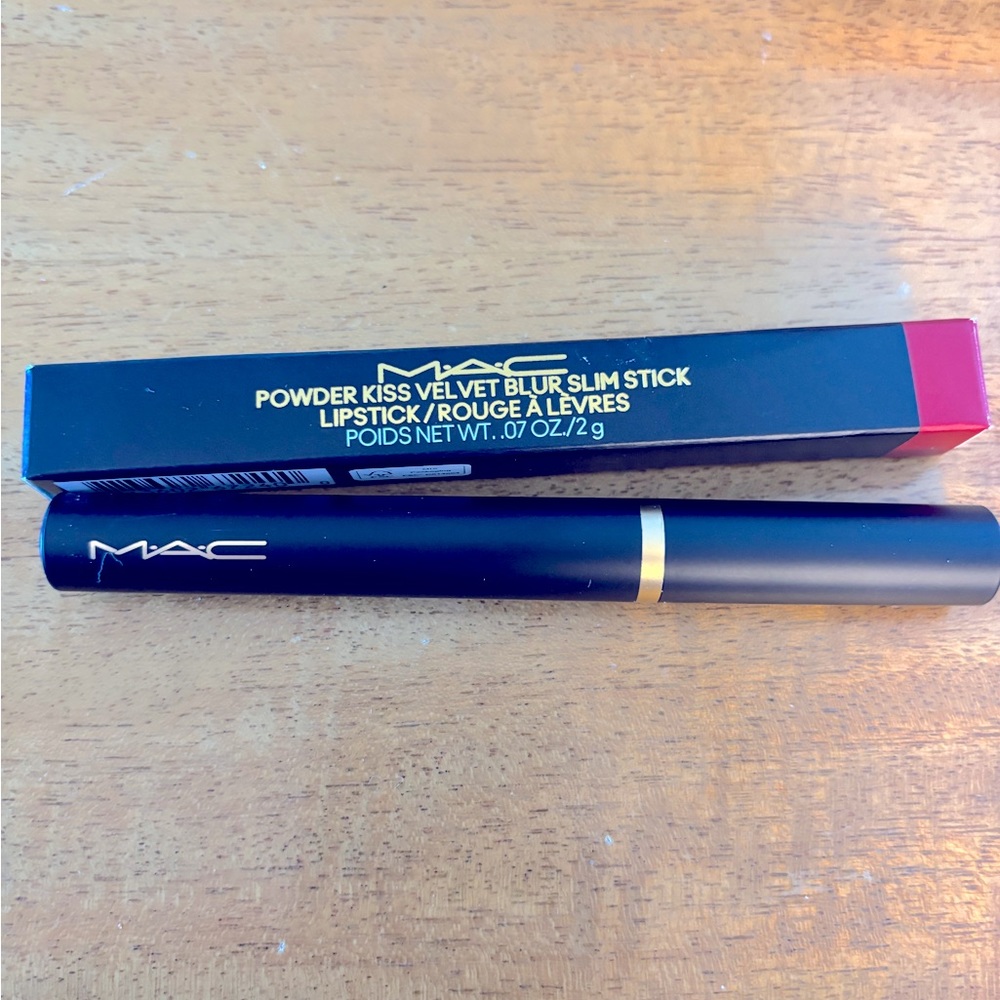 MAC Powder Kiss Velvet Blur Slim Stick Lipstick - Ruby New